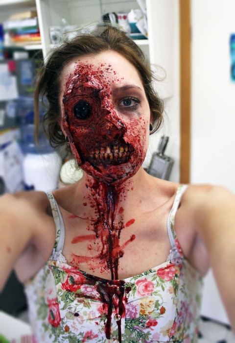 maquillage zombie horreur